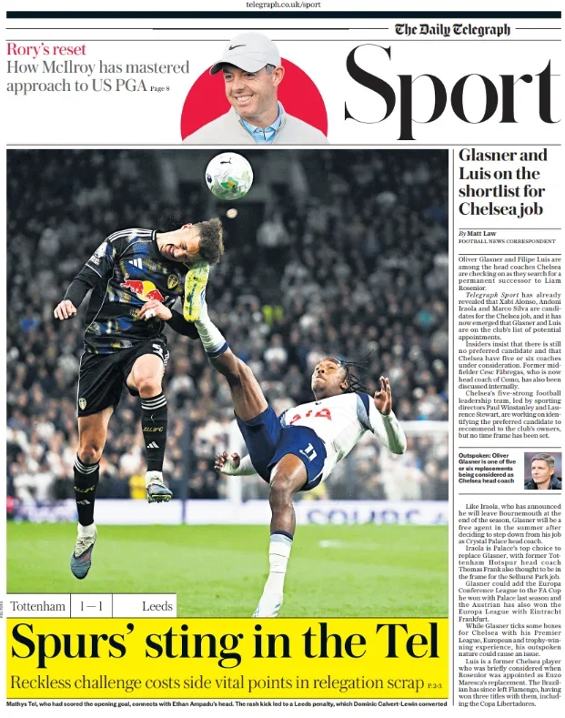 The Daily Telegraph back page