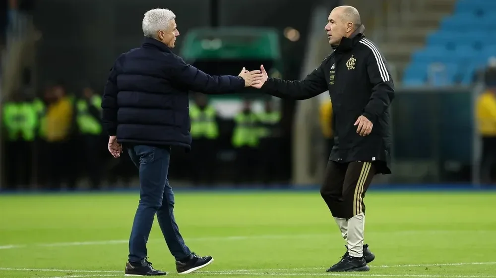 Luís Castro e Leonardo Jardim no Grémio-Flamengo (Pedro H. Tesch/Getty Images)
